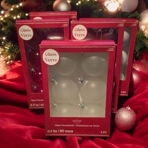 Ashland Festive Glass Ornament Collection - Red and White